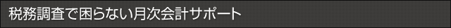 税務調査で困らない月次会計サポート